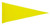 ATV Safety Flags and Mounts Solid Yellow Pennant Flag with 24 inch Wooden Stick Pole.