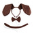 STOBOK Kids Animal Headband Bowtie Tail Kit Dog Ears Headband Puppy Role Playing Performance Props for Cosplay Party Costume Accessories Coffee
