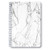 White Marble With Black Line - A5 Round Spiral Notebook - Ruled Notebook Journal - Lined 5.83 inch X 8.27 inch Durable Books - College Ruled Spiral Notebook Journal - Rough Draft Mini Spiral Notebook