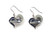aminco womens NFL Seattle Seahawks Swirl Heart Dangle Earring Set Silver One Size