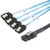 JacobsParts Mini SAS to 4-SATA SFF-8087 Multi-Lane Forward Breakout Internal Cable 1.6 Feet