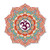 AK Wall Art Mandala Om Orange Vinyl Sticker - Car Window Bumper Laptop - Select Size