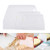 Dough  and  Bowl Scrapers Set of 3 - Trapezoidal Plastic Scraper - Multipurpose Kitchen Scrapers Hard Plastic Cutters for Pizza Dough Pastry Cake White