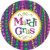 Amscan Mardi Gras Bead Party 9 inch Disposable Paper Plates