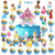 25pcs Disne_y Princess Cake Toppers Princess Cupcake Topper for Girls Happy Birthday Party Decorations Supplies