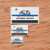 California Flag Thin Blue Line Cali Monochrome Vinyl Decal Sticker - 3 Pack Glossy 2 Inches 3 Inches 5 Inches - for Car Boat Laptop Cup Phone