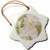 3dRose orn_29459_1 White and Yellow Orchid Flowers Tropical Flowers Flower Photography Snowflake Porcelain Ornament, 3-Inch