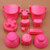 Full Sets A B X Y Z Buttons Direction Key D-pad Mod Button for Gamecube NGC Controller  Pink