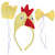 PRETYZOOM 3pcs Animal Ears and Tail Set Kids Chicken Ear Headband Bowtie and Tail Animal Costume Easter Party Favors  Yellow