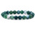 Natural Green Banded Agate Gemstone 8mm Round Beads Stretch Bracelet 7 Inch