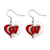 NCAA Wisconsin Badgers Swirl Heart Earrings