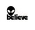Alien Believe Decal Vinyl Sticker Cars Trucks Vans Walls Laptop  Black 5.5 x 3.6 in DUC1061