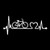 Bicycle Heartbeat Lifeline Decal Vinyl Sticker Cars Trucks Vans Walls Laptop  White 7.5 x 3.2 in DUC1102