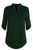 ONLYSHE Womens 3 4 Roll Sleeve T-Shirts Notch V Neck Flowy Loose Tunics Tops Blouses Green