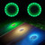 Mofeez Cornhole LED Lights Ultra Bright Cornhole Board Night Light for Family Backyard Bean Bag Toss Cornhole Game  6 in-Green-Set of 2