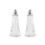 Set of 2  1 oz. Tower Salt and Pepper Shakers Tall Glass Body Mini Salt and Pepper Shakers for Restaurant by Tezzorio