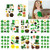 120 Pieces St. Patricks Day Temporary Tattoos Kids Sticker Shamrock Tattoos Irish Tattoo Sticker Party Supplies Decorations for Girls Boys 12 Sheets