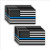 10 Pack of Thin Blue Line Police Officer BLM American Flag Vinyl Decal Sticker Car Truck