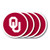 NCAA Oklahoma Sooners Vinyl Coaster Set  Pack of 4