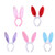 NUOBESTY Bunny Ears Headbands5 Pack Plush Rabbit Ears Headband for Easter Party Favor Cosplay Costume Accessories