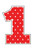 Creative Converting Ladybug Fancy 1st Birthday Molded Candle  2-Pack