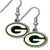 NFL Officially Licensed Team Logo Dangle Earrings  Green Bay Packers NFL Officially Licensed Team Logo Dangle Earrings  Green Bay Packers