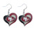 Aminco NFL San Francisco 49ers 3 4 inch Swirl Heart Earrings