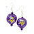 Aminco NFL Minnesota Vikings Kukui Nut Earrings