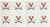 Rico Industries NCAA Virginia Cavaliers Face Tattoos 8-Piece Set