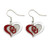 Aminco NCAA Oklahoma Sooners Swirl Heart Earrings