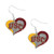 aminco USC Trojans Swirl Heart Dangle Earring Set Charm Gift NCAA