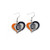Aminco Detroit Tigers Swirl Heart Earrings
