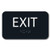 ADA Braille Exit Sign  Black  - 3 inchx5 inch