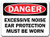 Danger Sign - Excessive Noise Ear Protection Must Be Worn Safety Sign Label Decal Sticker Retail Store Sign Sticks to Any Surface 8 inch