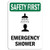 Safety First Sign - Emergency Shower Bilingual     Label Decal Sticker Retail Store Sign Sticks to Any Surface 8 inch