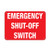 Emergency Shut-Off Switch Hazard Sign Hazard Labels Vinyl Sticker Decal 8 inch