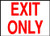 Exit Only Emergency Exit OSHA ANSI Vinyl Sticker Decal 8 inch