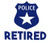 Custom Retired Police Vinyl Decal - Officer Bumper Sticker for Laptops or Car Windows - Pick Size and Color Vinyl Transfer