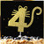 Four Years Old Kitty Cat Gold Glitter Cake Topper  4th Sweet Happy Birthday For Baby Shower Party Decorations Supplies