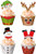 120 Pieces Christmas Cupcake Toppers Wrappers Party Supplies Favors - Snowman Santa Claus Reindeer Elf 120 Pieces Christmas Cupcake Toppers Wrappers Party Supplies Favors - Snowman Santa Claus Reindeer Elf