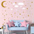 DIY Moon and Stars Wall Decals MOTASOM Removable PVC Clouds Peel and Stick Wall Stickers Starry Sky Wall Decor Mural for Baby Kids Nursery Bedding Room Bedroom Home Decoration  Gold DIY Moon and Stars Wall Decals MOTASOM Removable PVC Clouds Peel and Stick Wall Stickers Starry Sky Wall Decor Mural for Baby Kids Nursery Bedding Room Bedroom Home Decoration  Gold