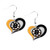 aminco Boston Bruins Swirl Heart Earring NHL Dangle Logo Charm Gift