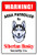 StickerPirate Warning Area Patrolled by Siberian Husky 8 inchX12 inch Novelty Dog Sign