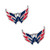 aminco Washington Capitals Post Stud Logo Earring Set NHL Charm