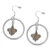 NFL New Orleans Saints Floating Logo Hoop Earrings