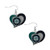 MLB Seattle Mariners Team Logo Swirl Heart Dangle Earring Charm Gift Set