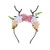 Toyvian Christmas Reindeer Antlers Headband Deer Antlers Ears Flower Hair Hoop Hair Band Headdress Hair Accessory for Christmas Party Costume