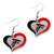 aminco Atlanta Falcons Swirl Heart Earring Dangle Logo Charm Gift