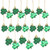 St Patricks Day Shamrock Ornaments - Green Glitter Shamrock Ornament Good Luck Clover Hanging Ornaments Decorations Irish Ireland Lucky Day St Patricks Party Favors Supplies Decorations