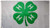 Trade Winds 4-H Club Clover White 3x5 3x5 Premium Quality Heavy Duty Fade Resistant 68D Rough Tex Woven Poly Nylon Flag Banner